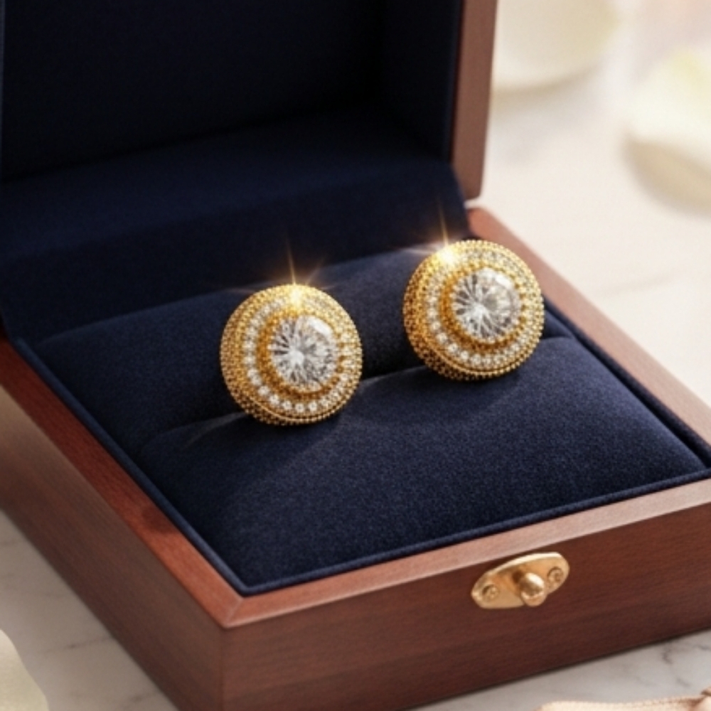 *NEW!* LARGE Mens 14k Iced Earrings